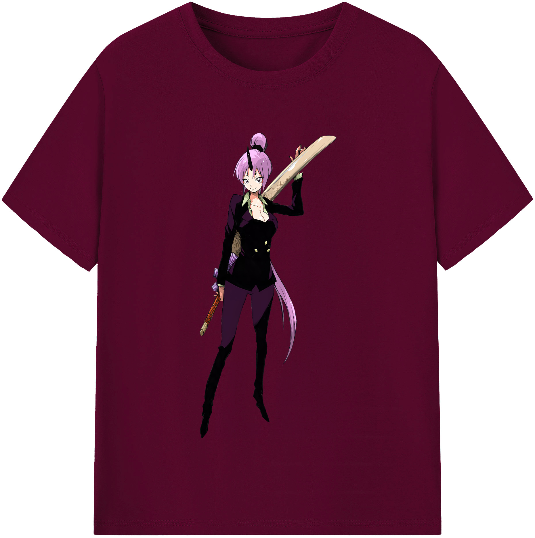 （画像用） 転スラ Regarding Reincarnated to Slime レディースカジュアルプリントTシャツ（綿100％）